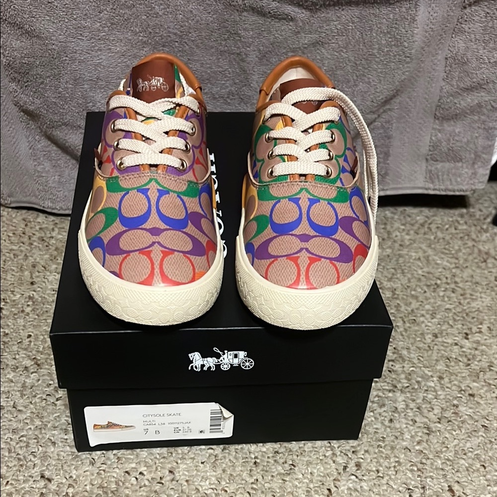 Coach Colorful Signature Low-Top Sneakers